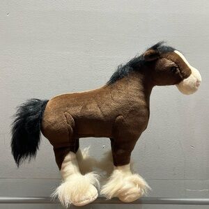 GUND Brown and White Plush Horse Toy